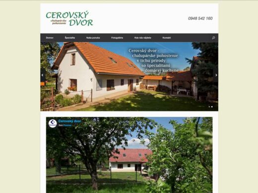 Pixamax webdesign for Cerovský dvor